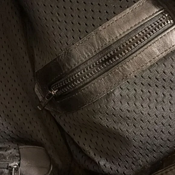 Vanson Black Leather Motorcycle Jacket 44 - Picture 8 of 10